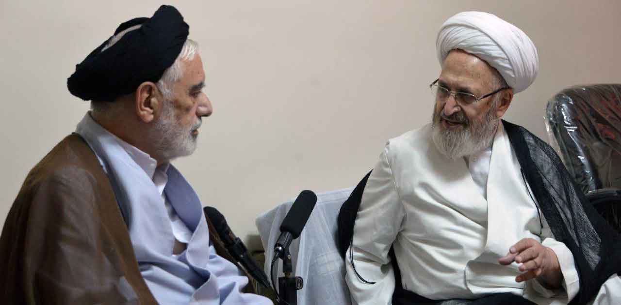 دیدار آیت الله عاملی با آیت الله العظمی سبحانی