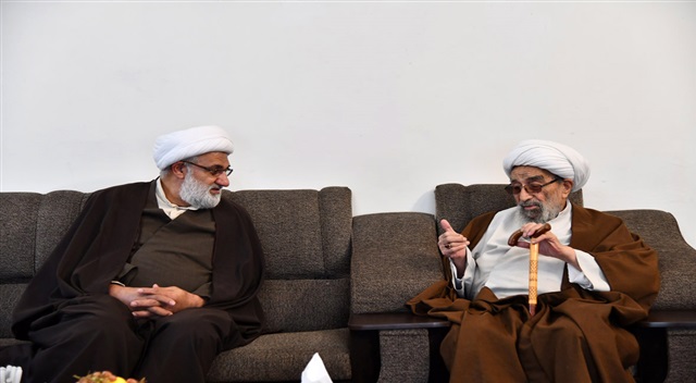 گزارش تصویری |  دیدار مدیر حوزه علمیه خراسان با آیت الله اشرفی شاهرودی