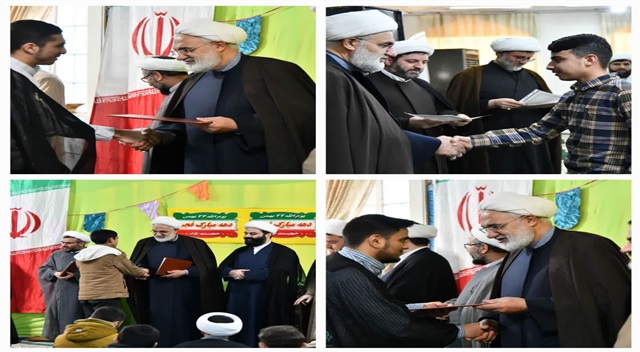 تجلیل از ممتازین تحصیلی مدرسه علمیه امام صادق(ع) و امام خمینی(ره) بجنورد