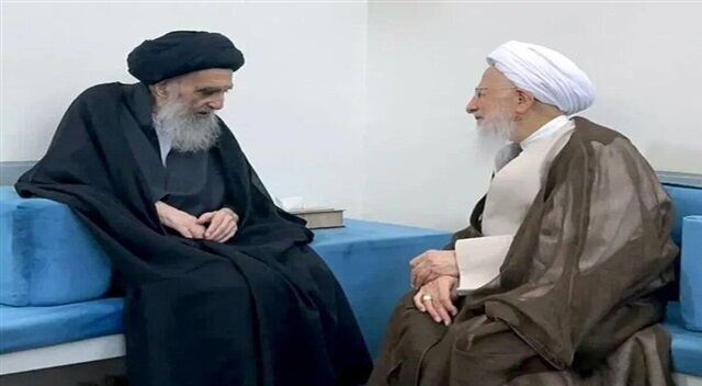 حضرت آیت‌الله جوادی آملی با آیت‌الله العظمی سیستانی در نجف دیدار کردند