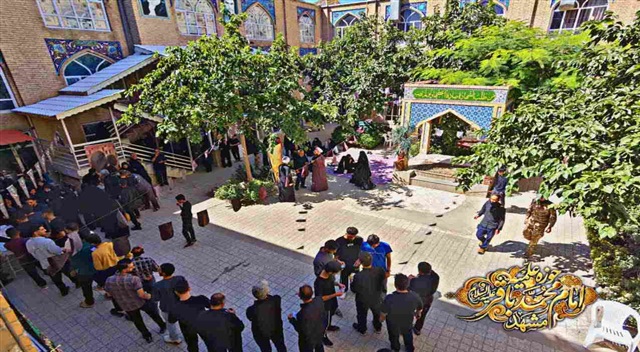مدرسه علمیه امام محمدباقر(علیه‌السلام) میزبان ۶۰۰ زائر مراسم تشییع امام شهید شد