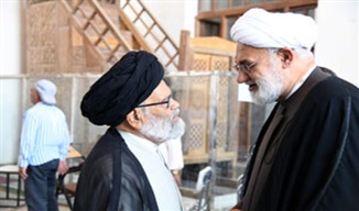  گزارش تصویری | دیدار مدیر حوزه علمیه خراسان با آیت‌الله اصفهانی در قاین